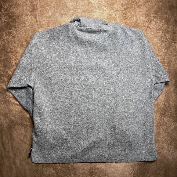 Vintage 90s Artisans Wolf Embroidered Quarter Zip Jacket Gray Long Sleeve Animal - Picture 3 of 6